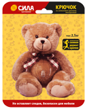 СИЛА Крючок на силикон. крепл. 12х14.5, TEDDY, до 2,5 кг. [SHT12-S1C-12] (24/288/1152)