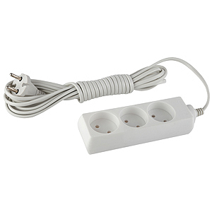 UX-3-3m Удлин-ль ЭРА без заземл, 1300Вт, 3гн, 3м (20/840)