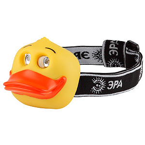 GD1-U Фонарь ЭРА Детский налобный &amp;amp;quot;Утёнок&amp;amp;quot;, 2xLED, 3xAAA, бл (10/100/400)