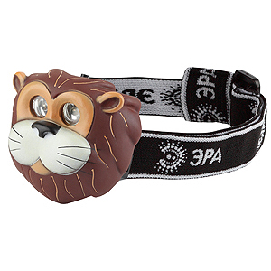 GD4-L Фонарь ЭРА Детский налобный &amp;amp;quot;Лев&amp;amp;quot;, 2xLED, 3xAAA, бл (10/100/400)