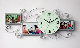 Фоторамка металл с часами (12шт.) M2033B