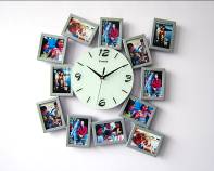 Фоторамка металл с часами (10шт.) M2032B