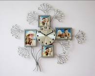 Фоторамка металл с часами (12шт.) M2053B