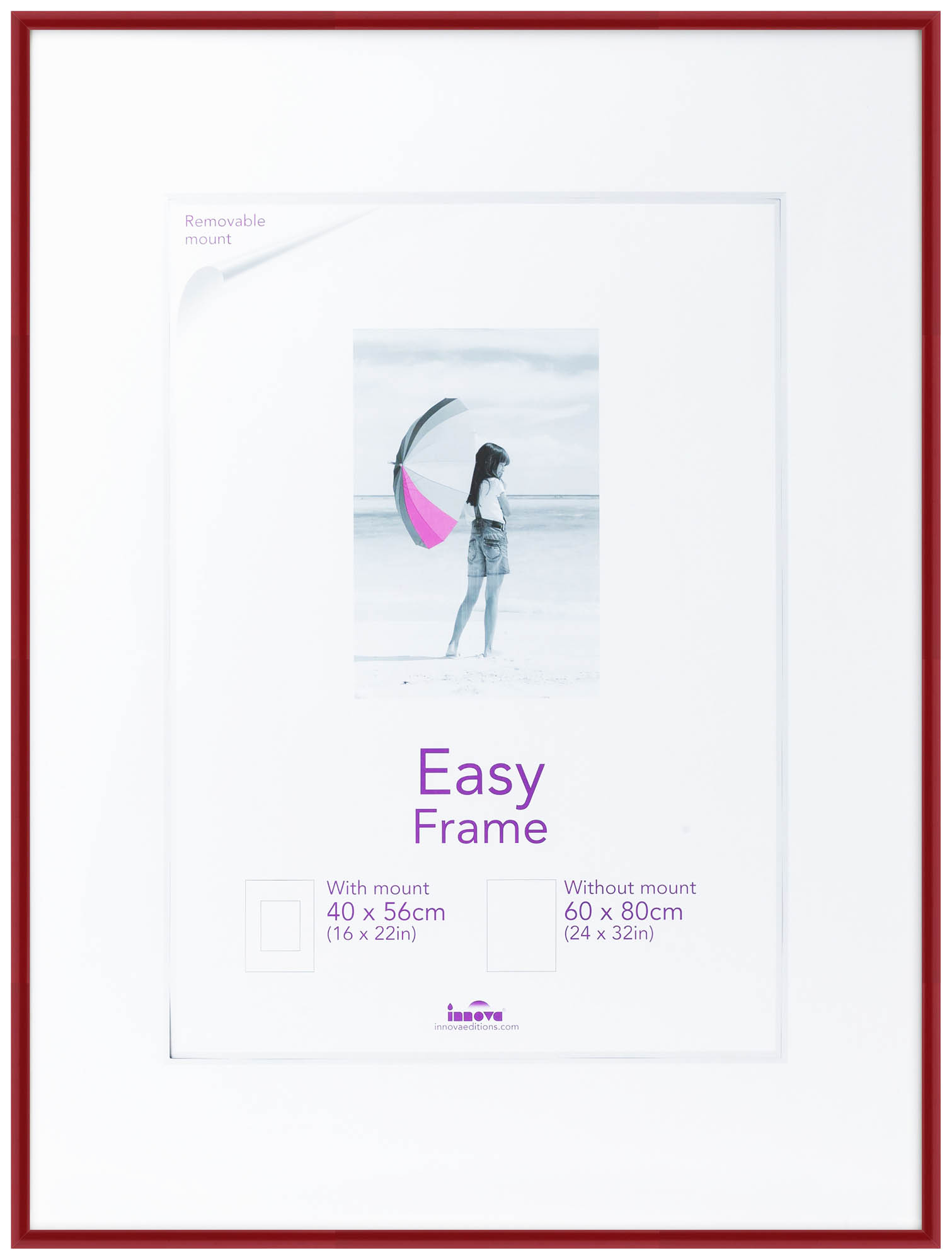 New 2014 PK04134RED Ф/рамка 60*80 Easy красный, пластик (5)