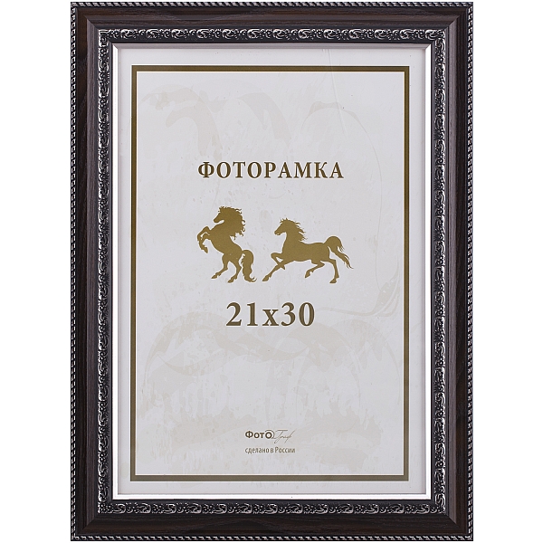 Interior 151G-8 21х30 пластик, лакир.орех с 2 серебр.кантами (42 шт.)