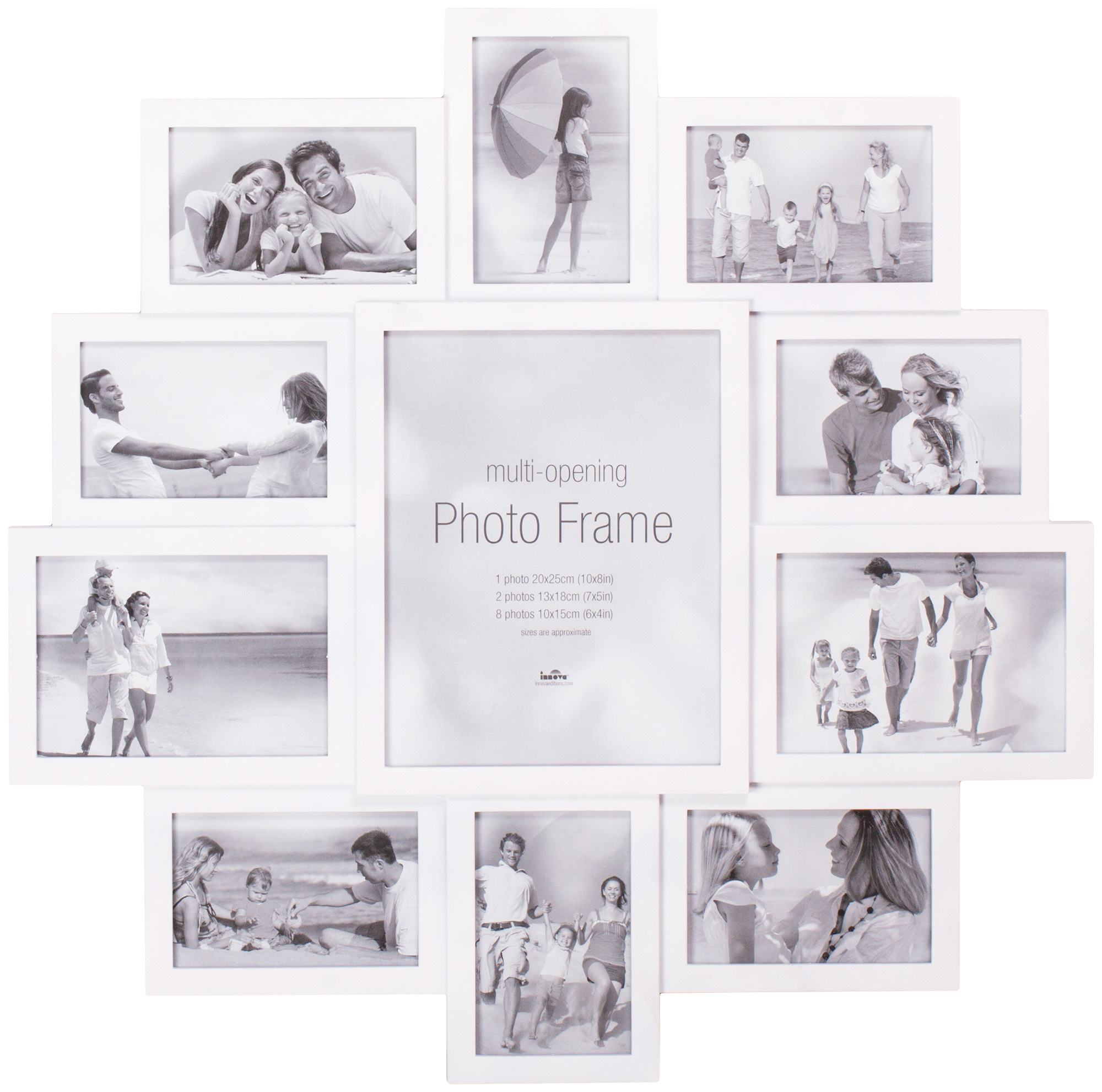 PI04871 Ф/рамка 11 фото 1 x 20*25, 2 x 13*18, 8 x 10*15 Maggiore XXI (White) (5)