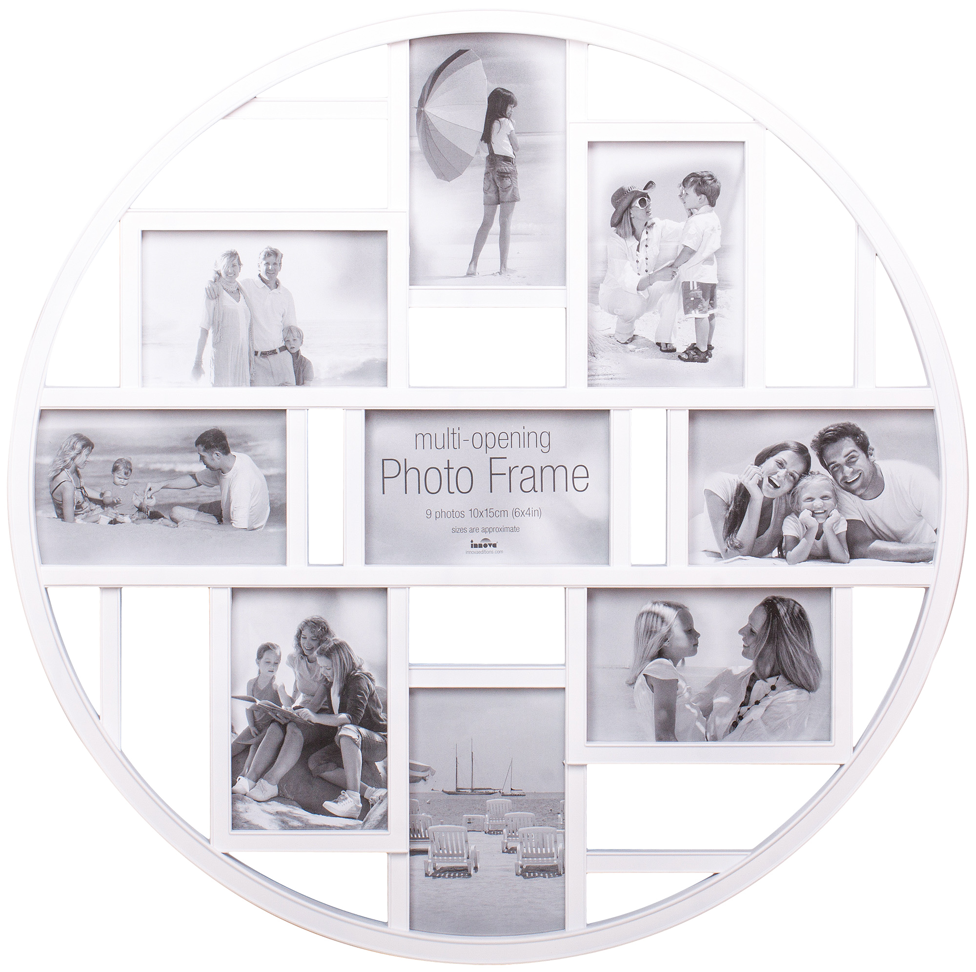 PI04976 Ф/рамка 9 фото 10*15 Maggiore XX Circular (White) (5)