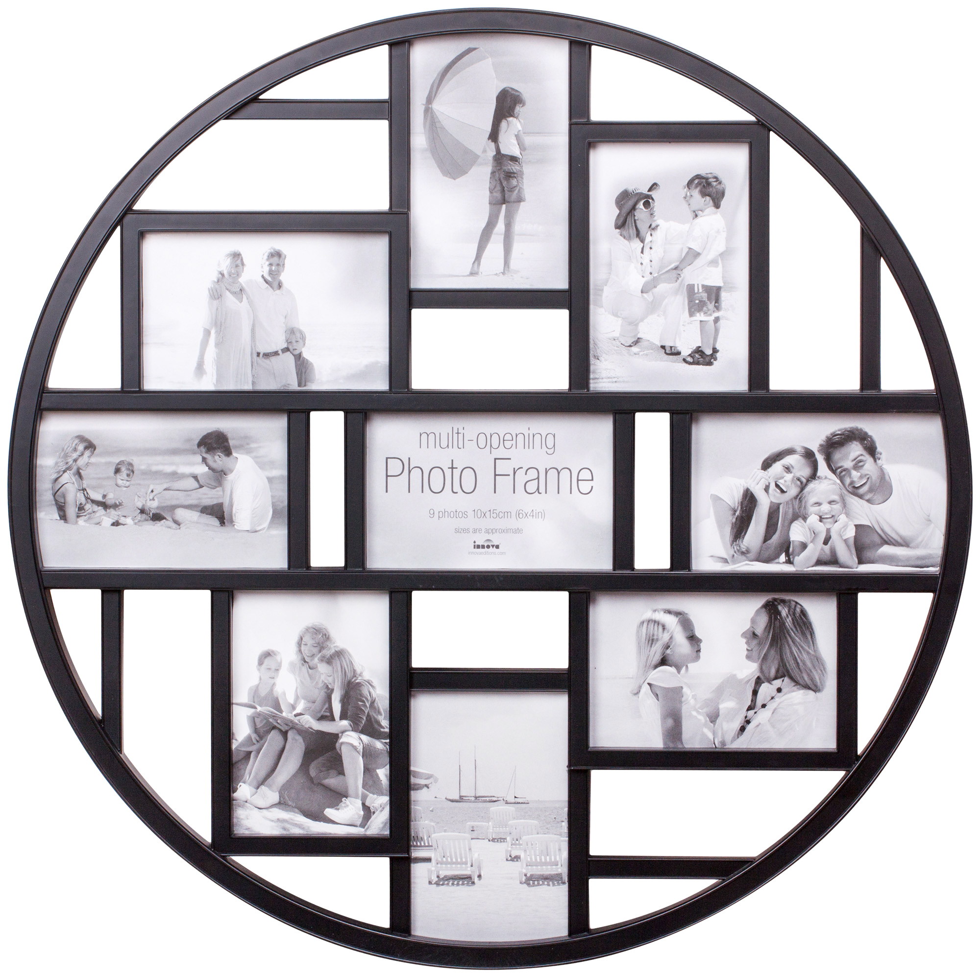 PI04977 Ф/рамка 9 фото 10*15 Maggiore XX Circular (Black) (5)
