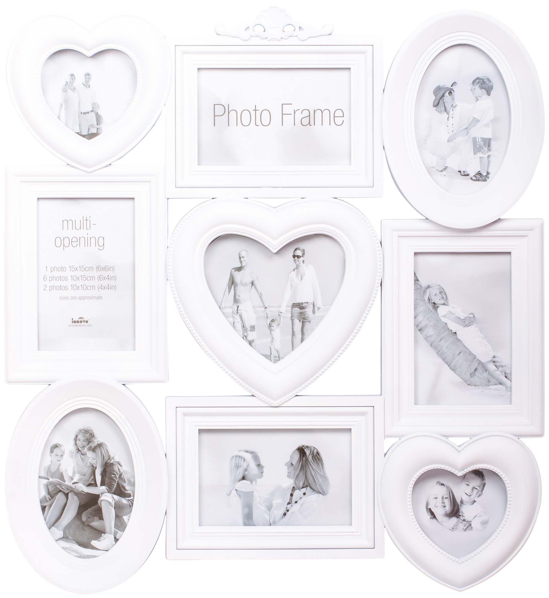 PI04979 Ф/рамка 9 фото 1 x 15*15, 6 x 10*15, 2 x 10*10 Maggiore XXIII (White) (5)