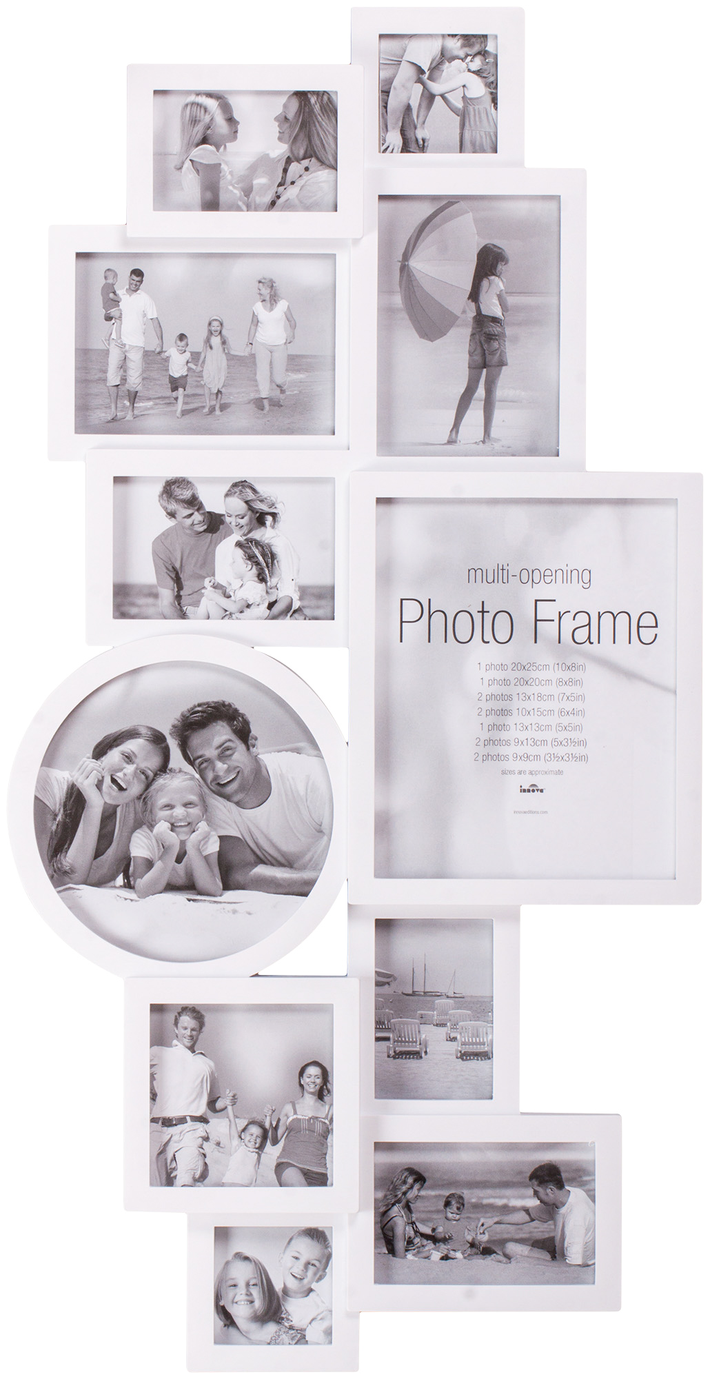 PI04980 Ф/рамка 11 фото 1x20*25, 1x20*20, 2x13*18, 2x10*15, 1x13*13, Maggiore XXV (White) (5)