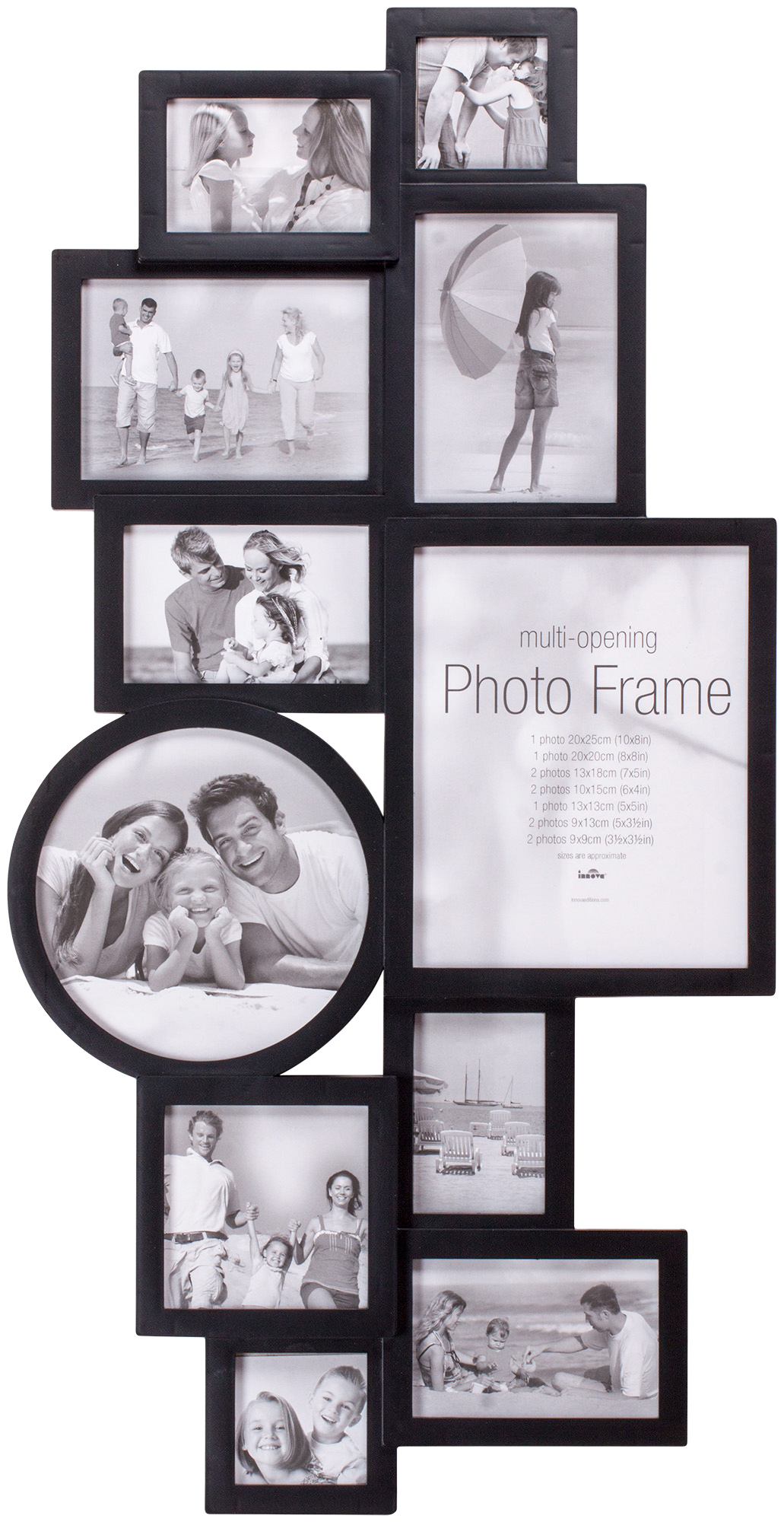 PI04981 Ф/рамка 11 фото 1x20*25, 1x20*20, 2x13*18, 2x10*15, 1x13*13, Maggiore XXV (Black) (5)