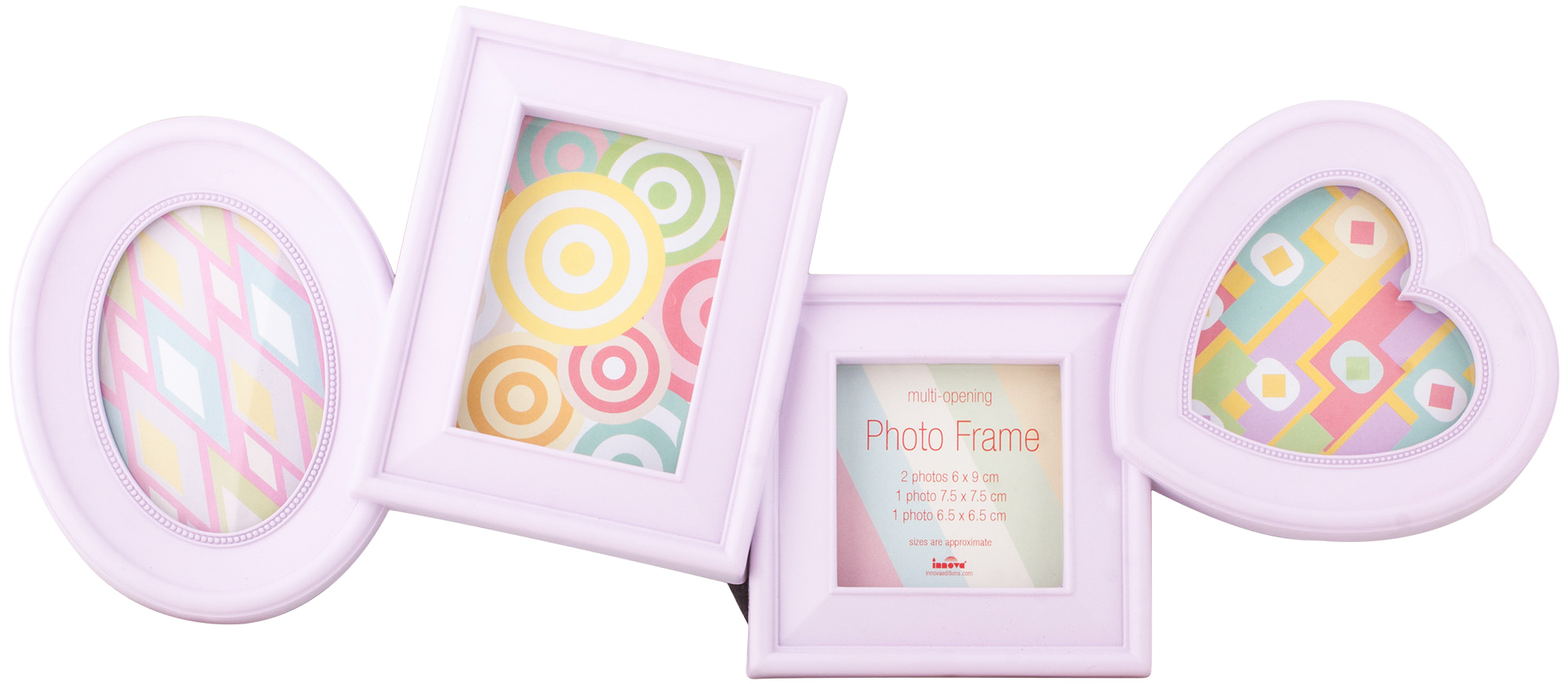 PI04886 Ф/рамка 4 фото 2 x 6*8, 1 x 8*8, 1 x 6*6 Fun Frames Lilac (10)
