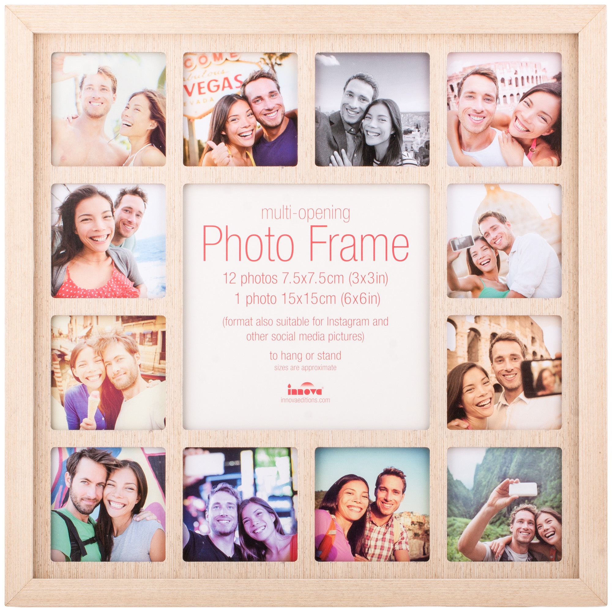 PI05365 Ф/рамка 13 фото 12 x 7,5x7,5 и 1 x 15x15 Instaframe MDF Oak (6)