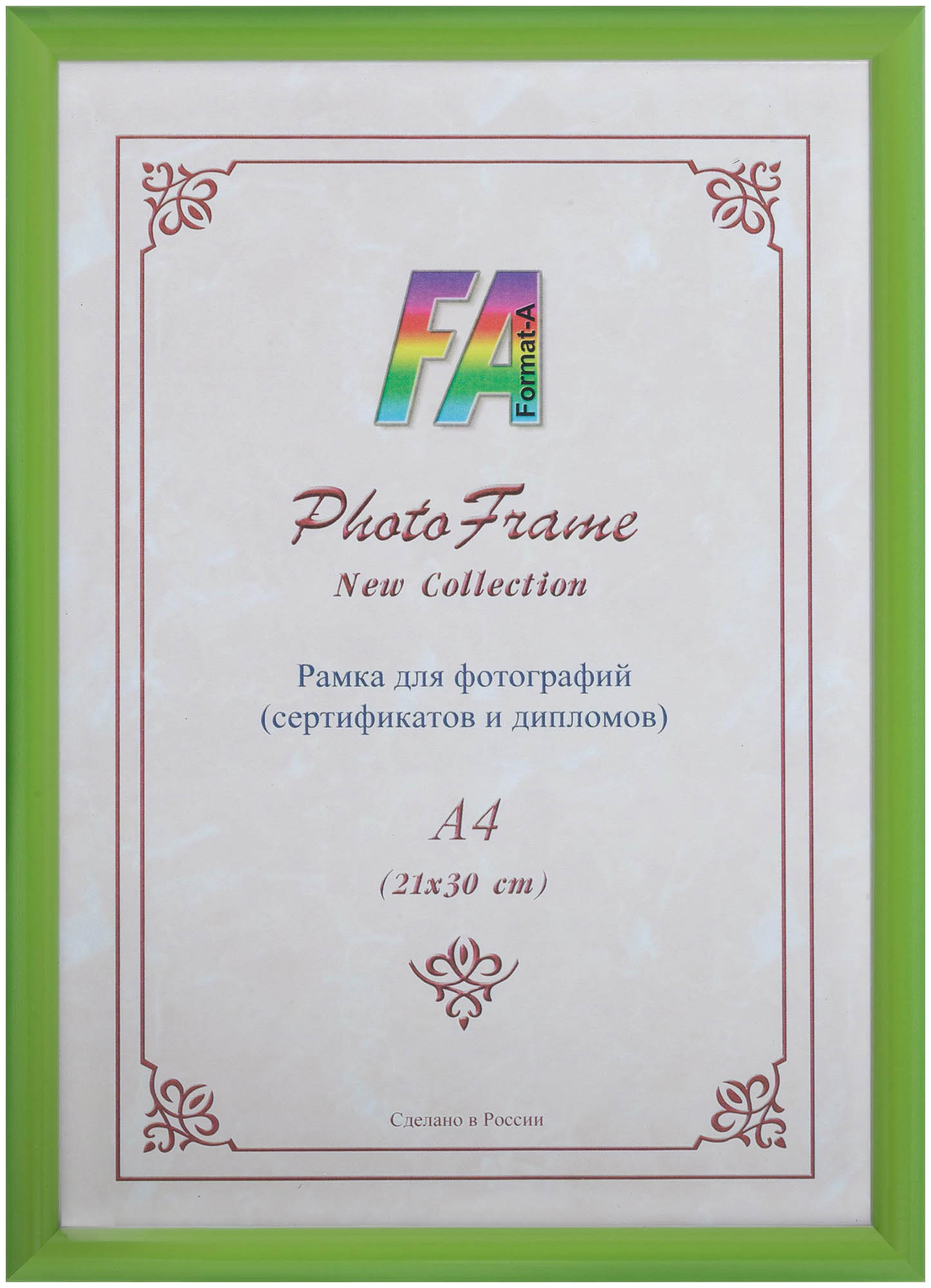 Светосила Радуга пластик 21x30 (A4) Салатовый, с пластиком (25)