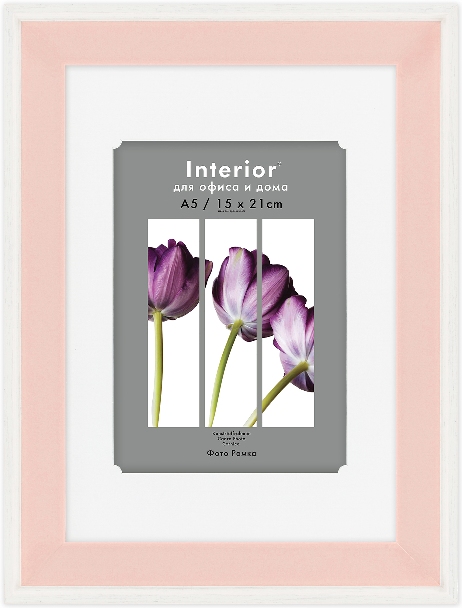 Ф/рамка Interior Baby 502 21*30 с паспарту 15*20 Pink (10)