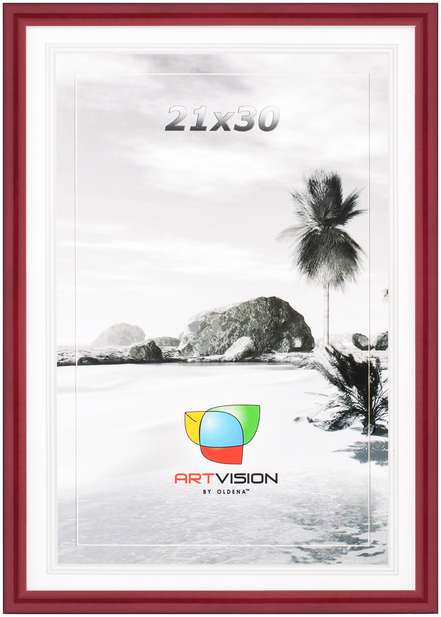 Фоторамка AV10003, пластик 21*30 MIX 6 цветов в асс. (24)