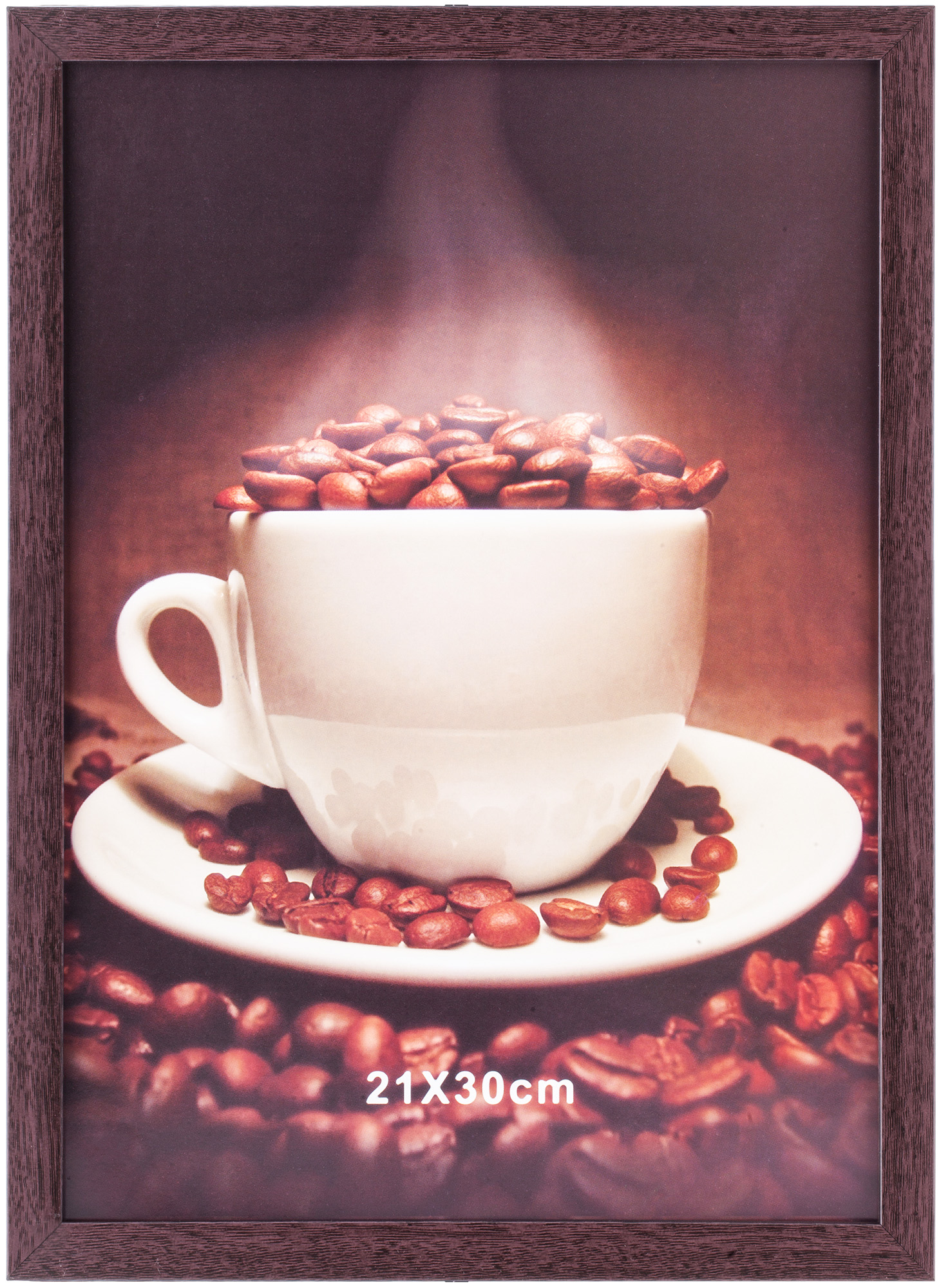 Фоторамка AV10025, пластик 21*30 плоский, Бордовая сосна (24)