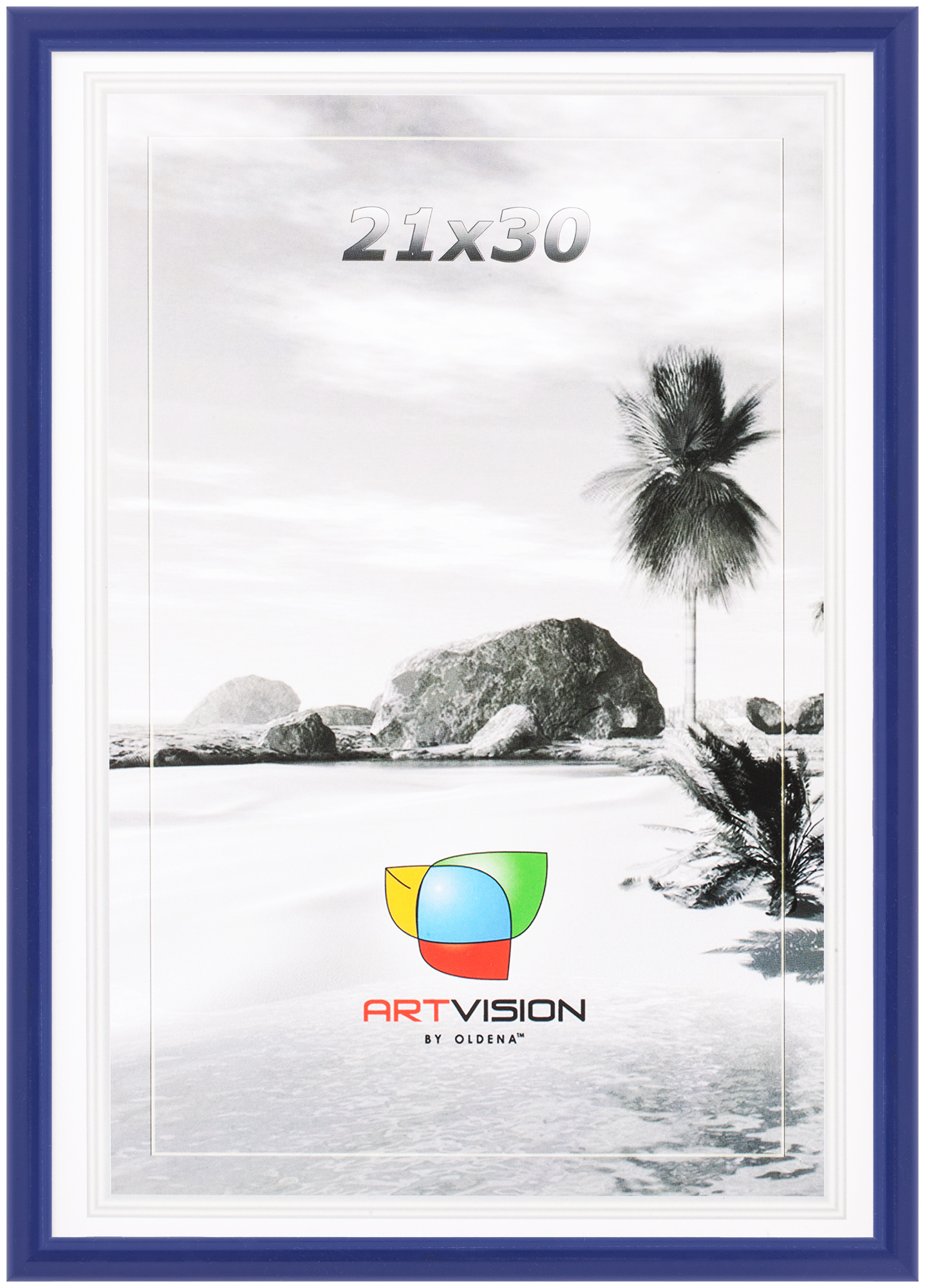 Фоторамка AV10032, пластик 21*30 полукруглый, Сиреневая (24)