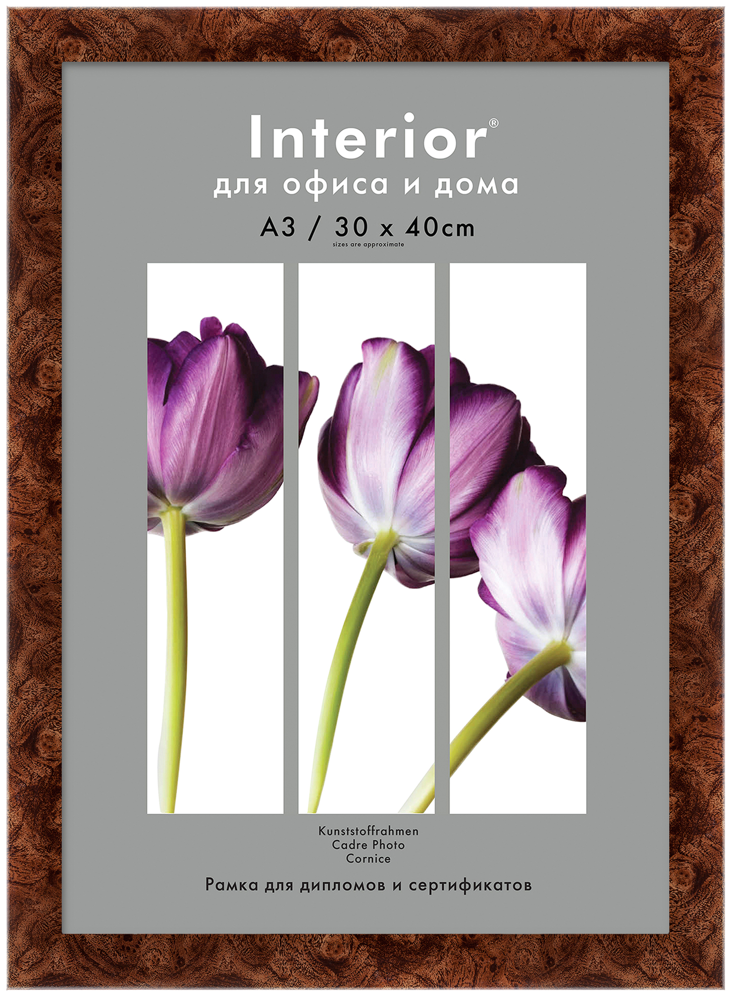 Interior 335G-12 30x40 пластик, темный орех (30)