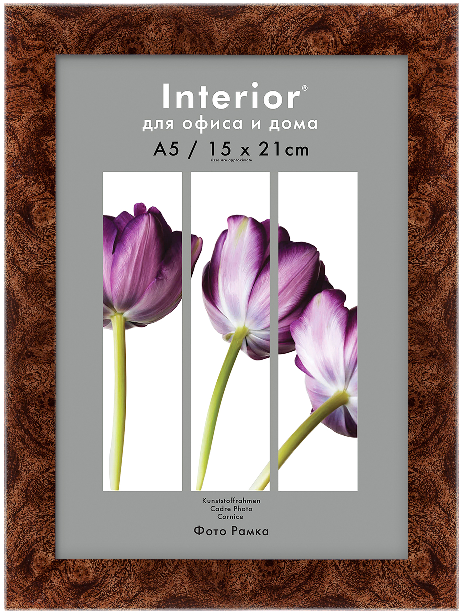 Interior 335G-6 15x21 пластик, темный орех (30)