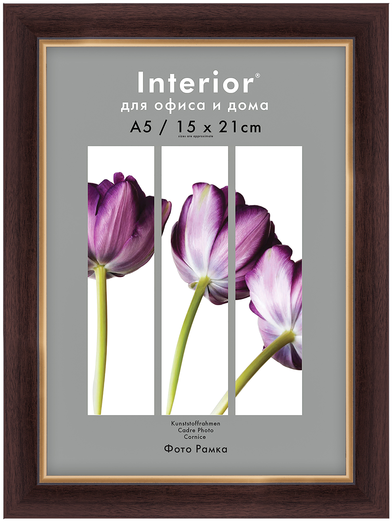 Interior 340G-6 15x21 пластик, венге с зол. кантом (28)