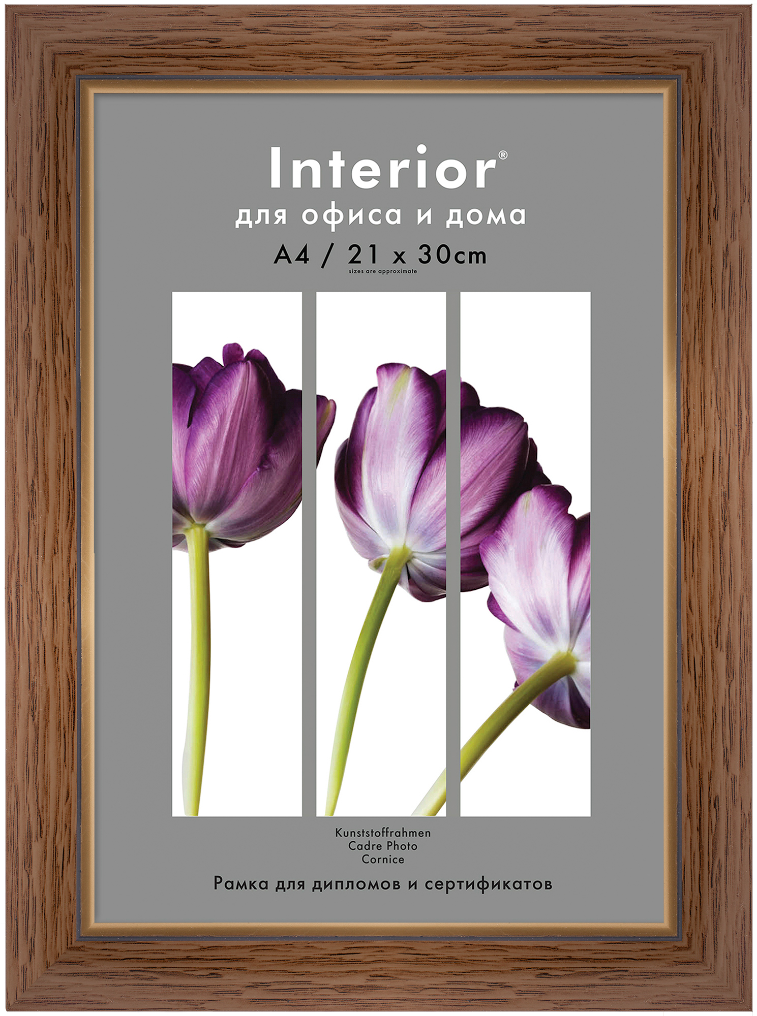 Interior 343G-8 21x30 пластик, ольха с зол. кантом (25)