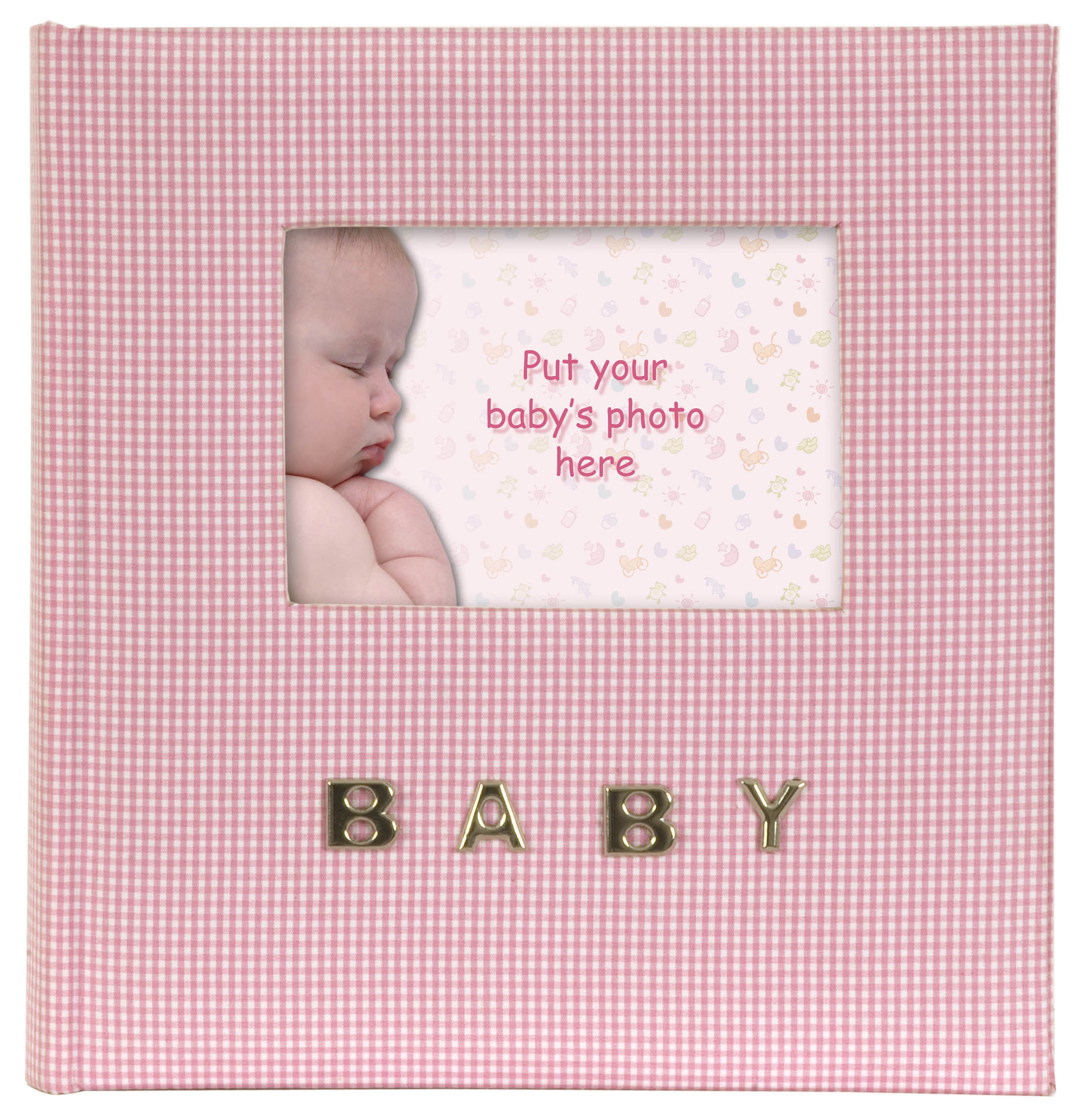 Q9306337 Ф/альбом 100 фото 10*15 Baby Gingham BookBound Memo (PINK) (6) 
