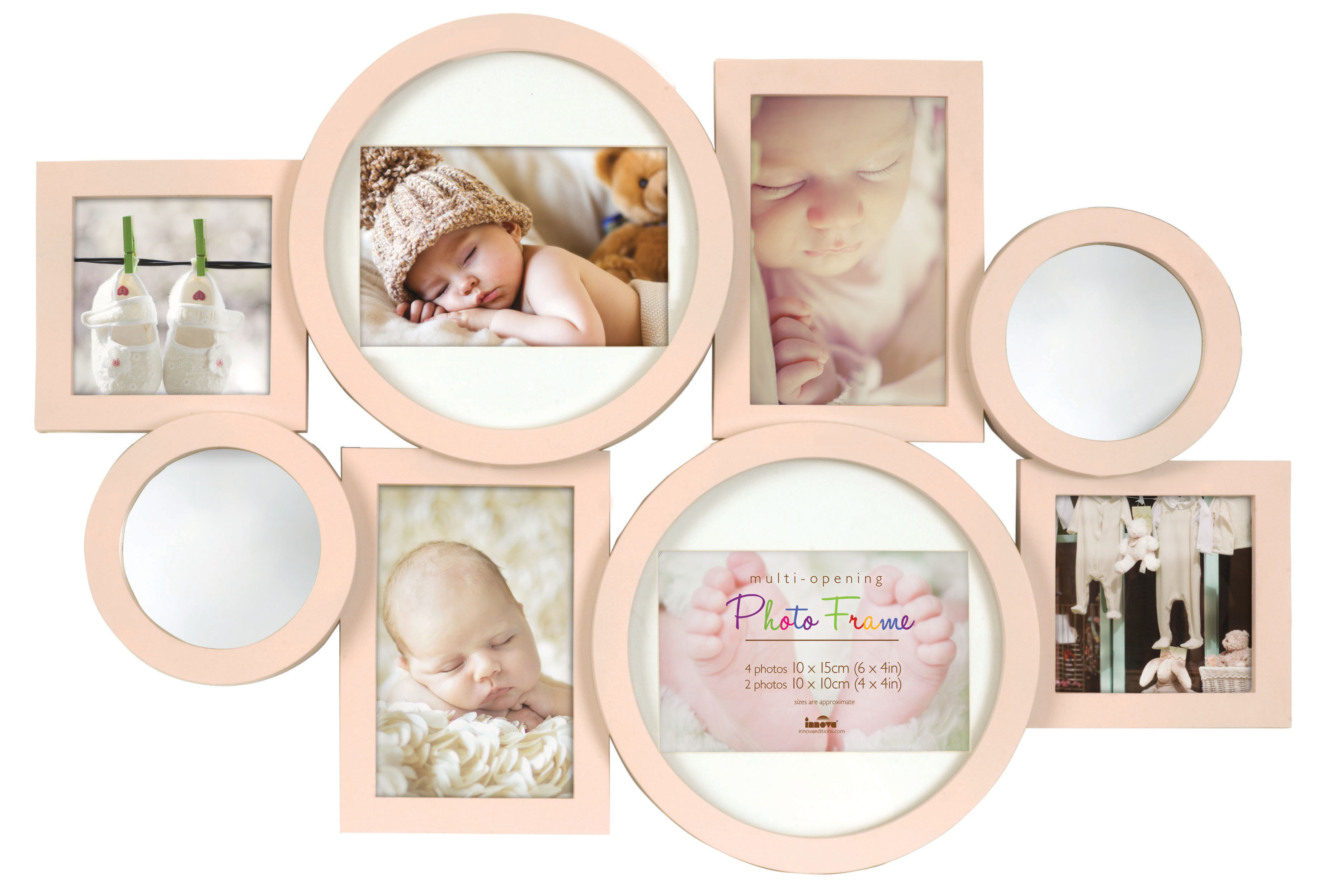 PI06378 Ф/рамка 8 фото 4 x 10*15, 2 x 10*10 Maggiore XXXII (Pink) (5)