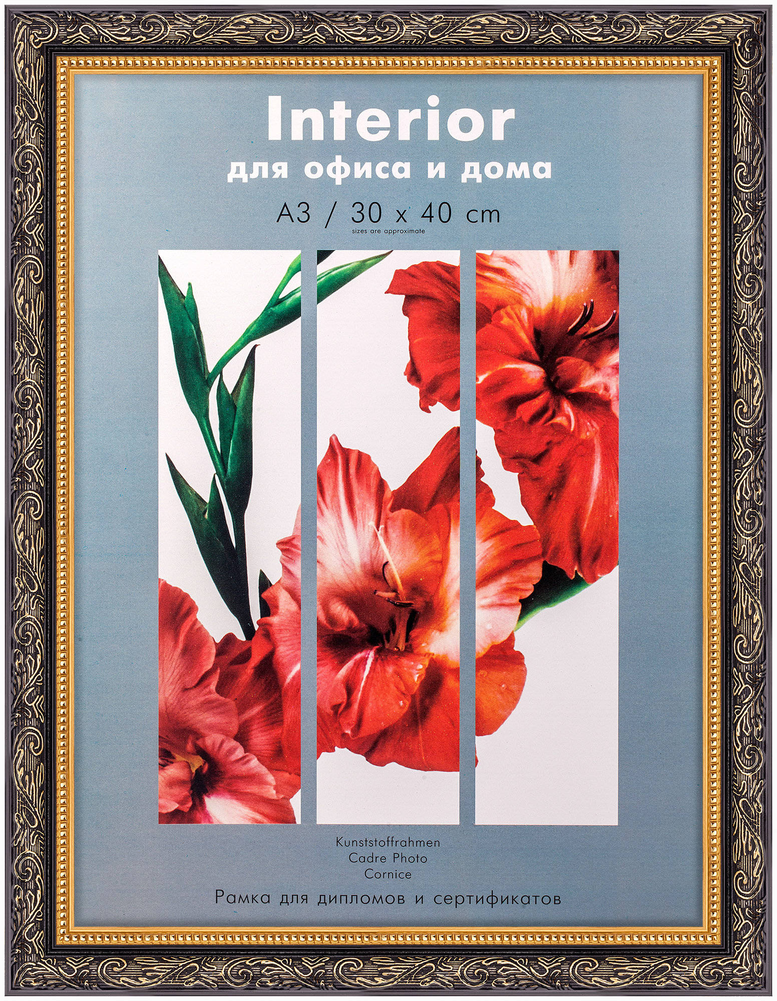 Interior 357G-12 30x40 пластик, черно-золотая (10)