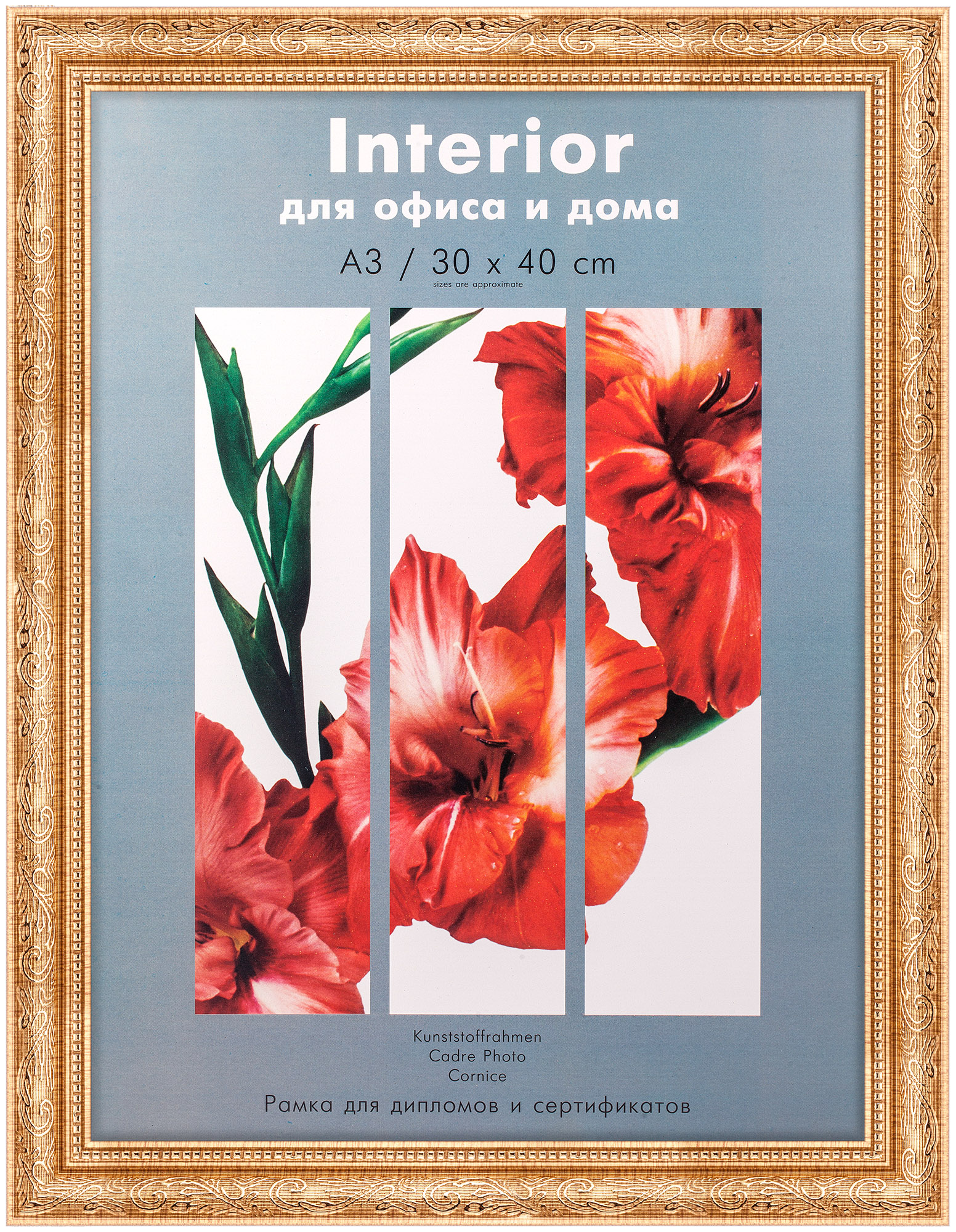 Interior 356G-12 30x40 пластик, золото (10)