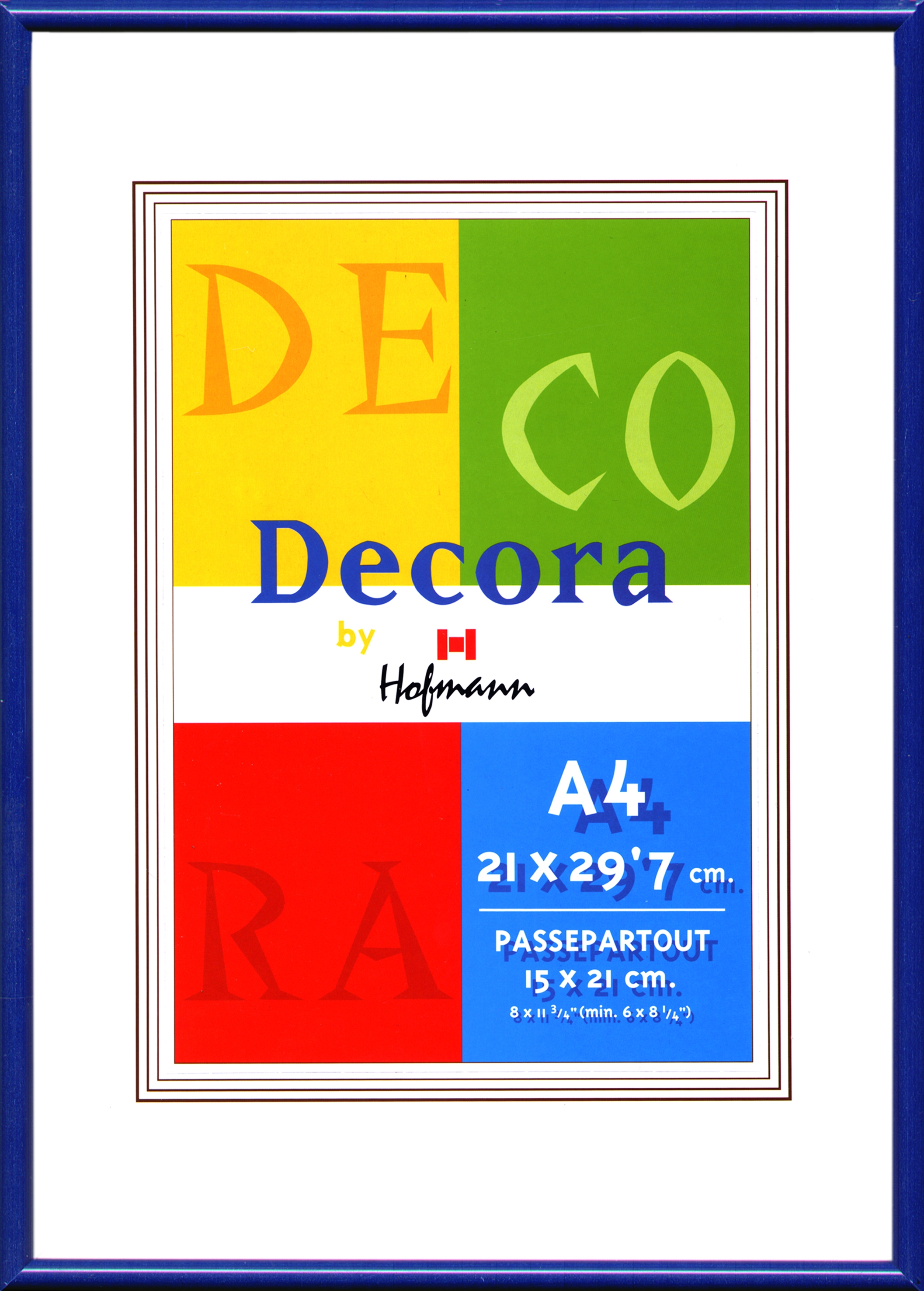 Hofmann 45-A Decora 21*29,7 паспарту 15х21 синяя (12)