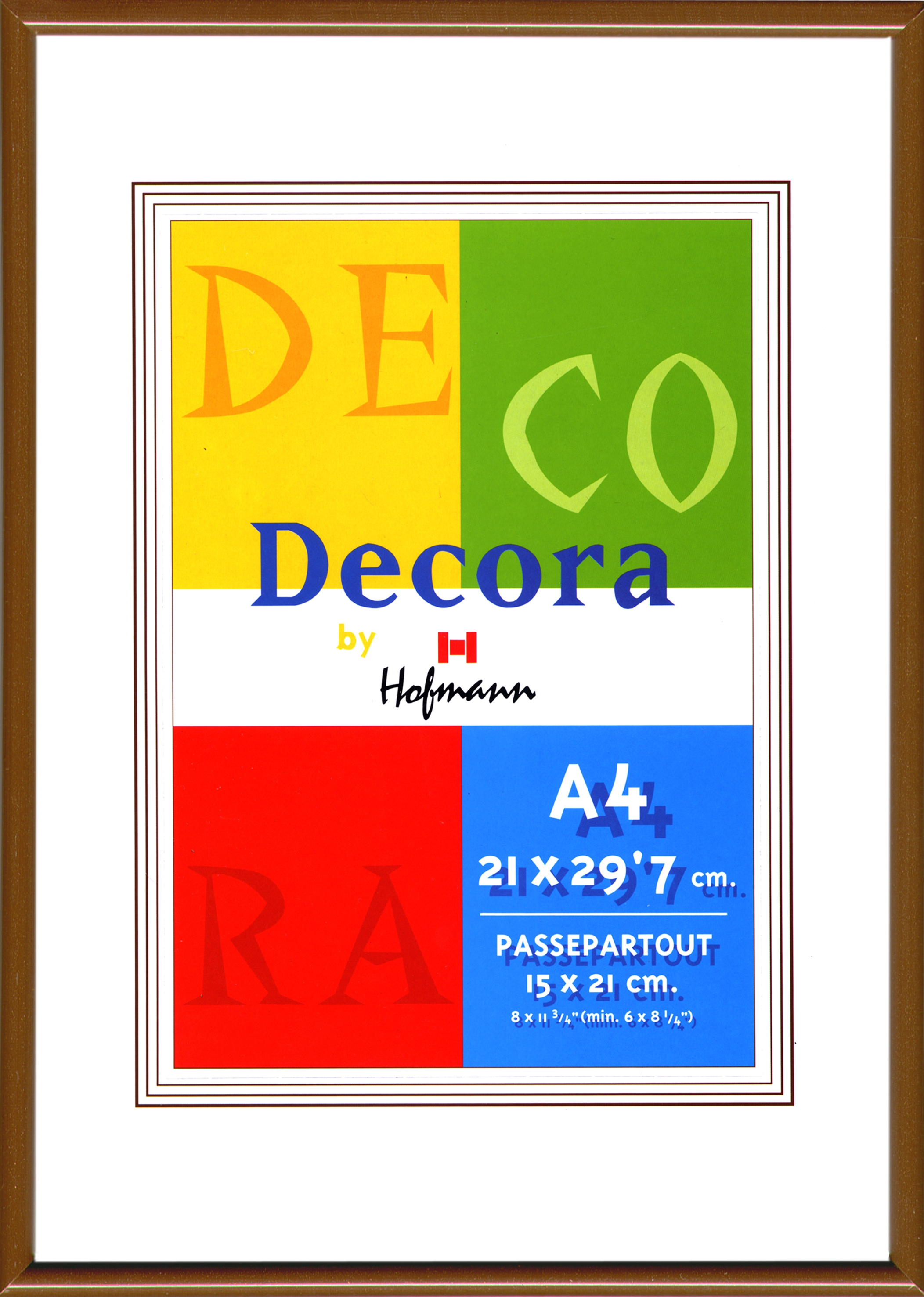 Hofmann 45-М Decora 21*29,7 паспарту 15х21 коричневая (12)