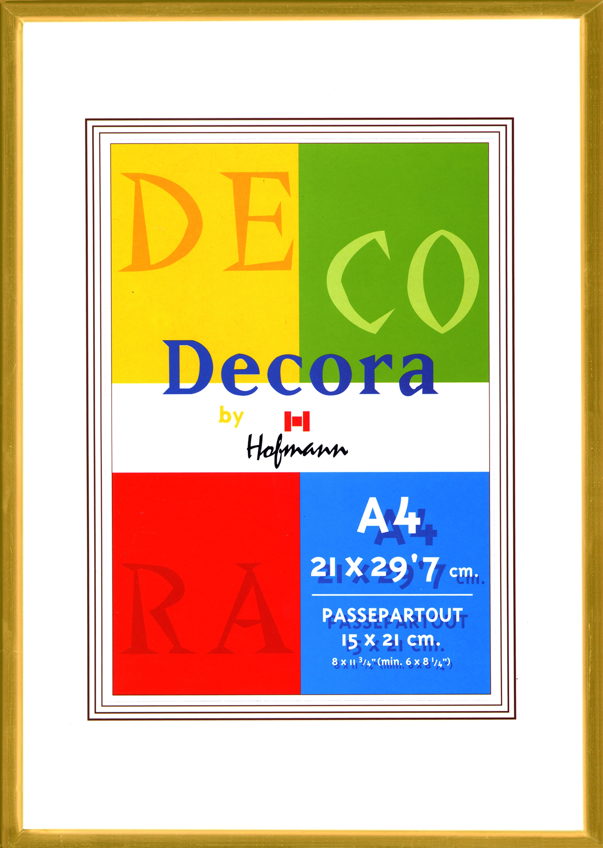 Hofmann 45-O Decora 21*29,7 паспарту 15х21 золотая (12)