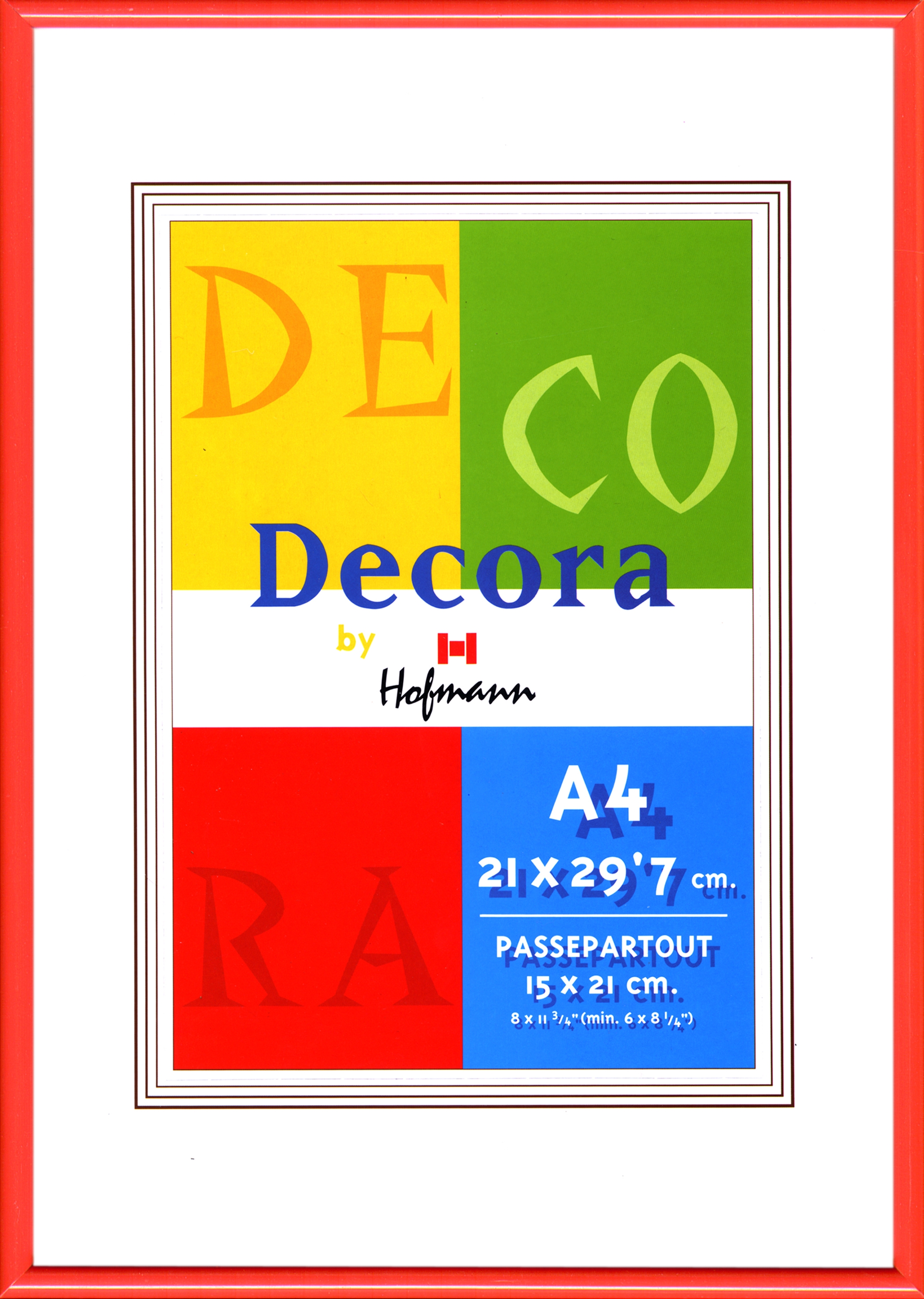 Hofmann 45-R Decora 21*29,7 паспарту 15х21 красная (12)