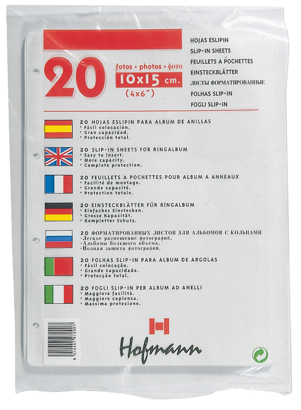 Hofmann 9720 20 листов для 160 фото 10х15 для альбомов с кольцами (25)