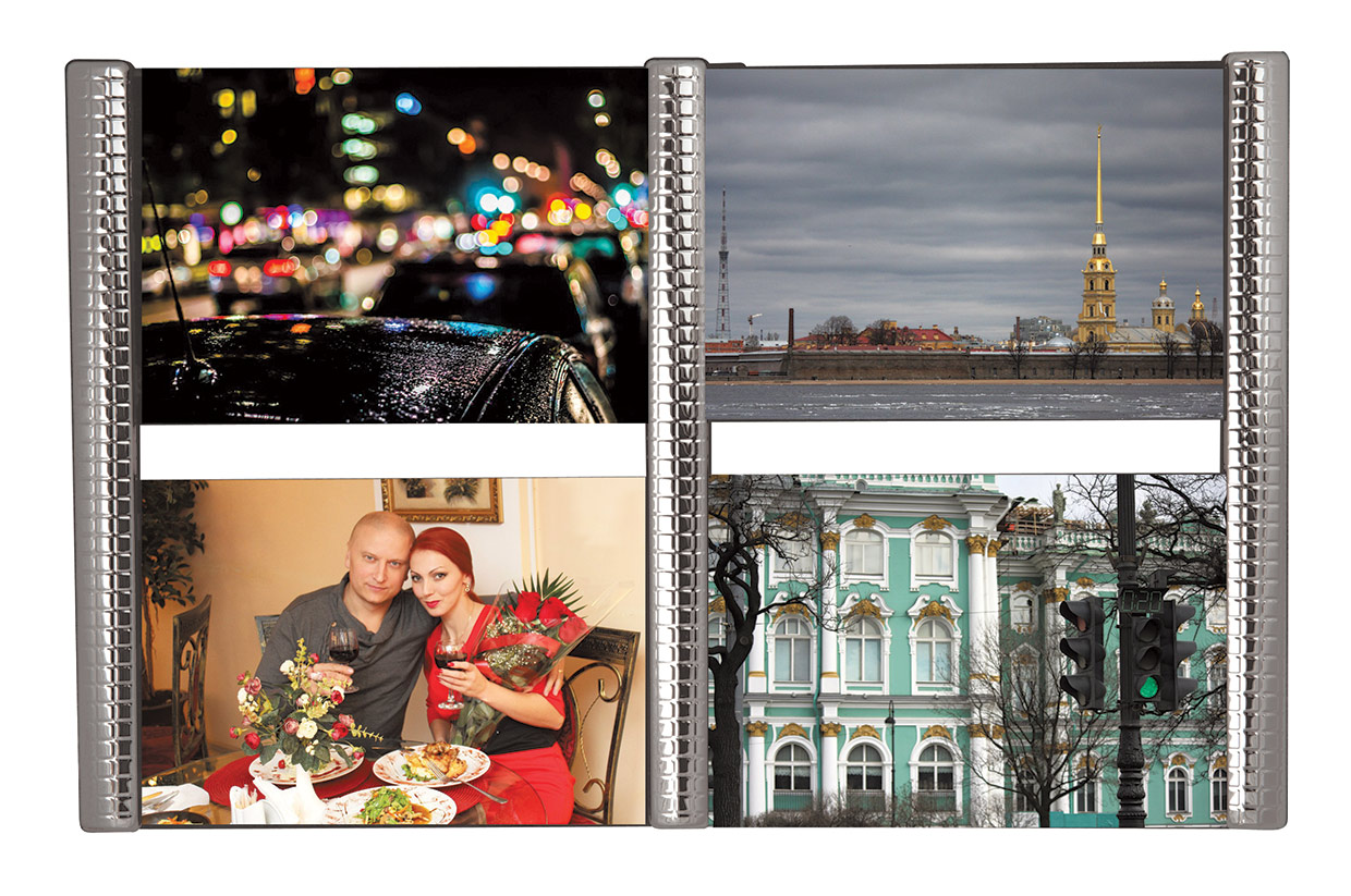 Hofmann 398 металл на 4 фото 10x15, размер 36х23 см