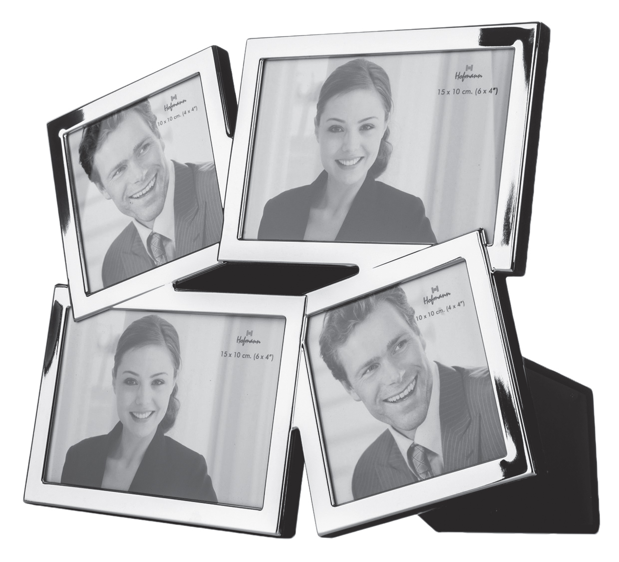 Hofmann 4712 металл на 4 фото 2 x 10х15, 2 x 10х10, размер 31х26 см