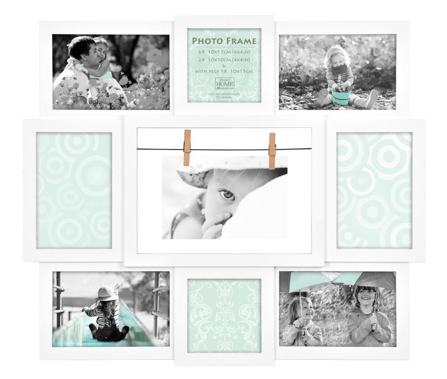 PI07215 Ф/рамка 9 фото 7 x 10*15, 2 x 10*10 Maggiore (White) (6)