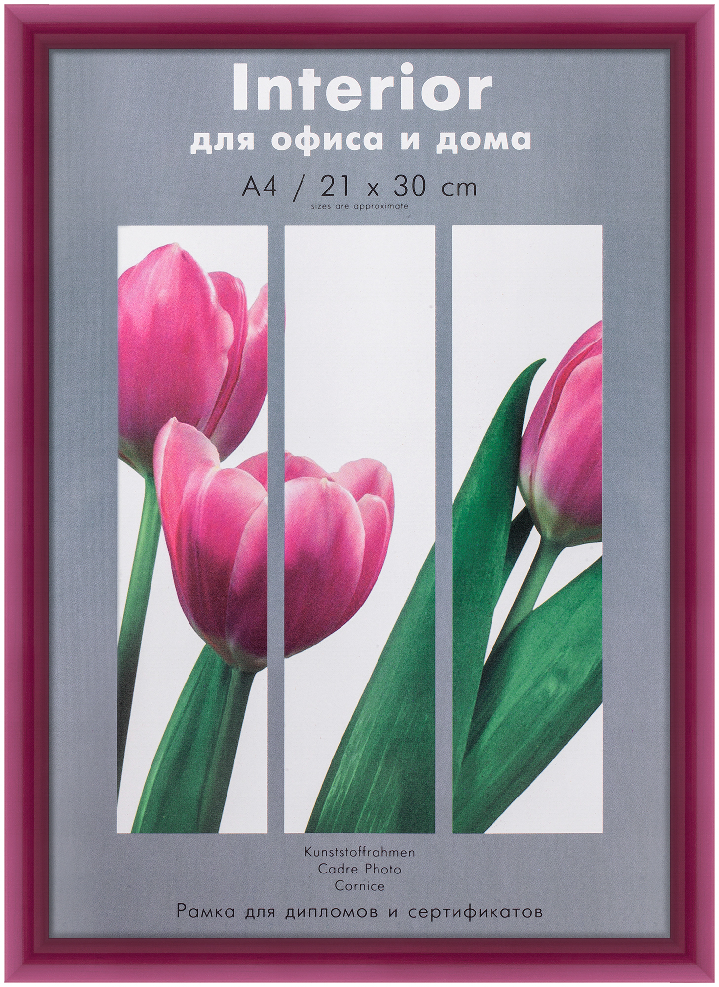 Светосила Радуга пластик 21x30 (A4) Брусника, со стеклом (26)