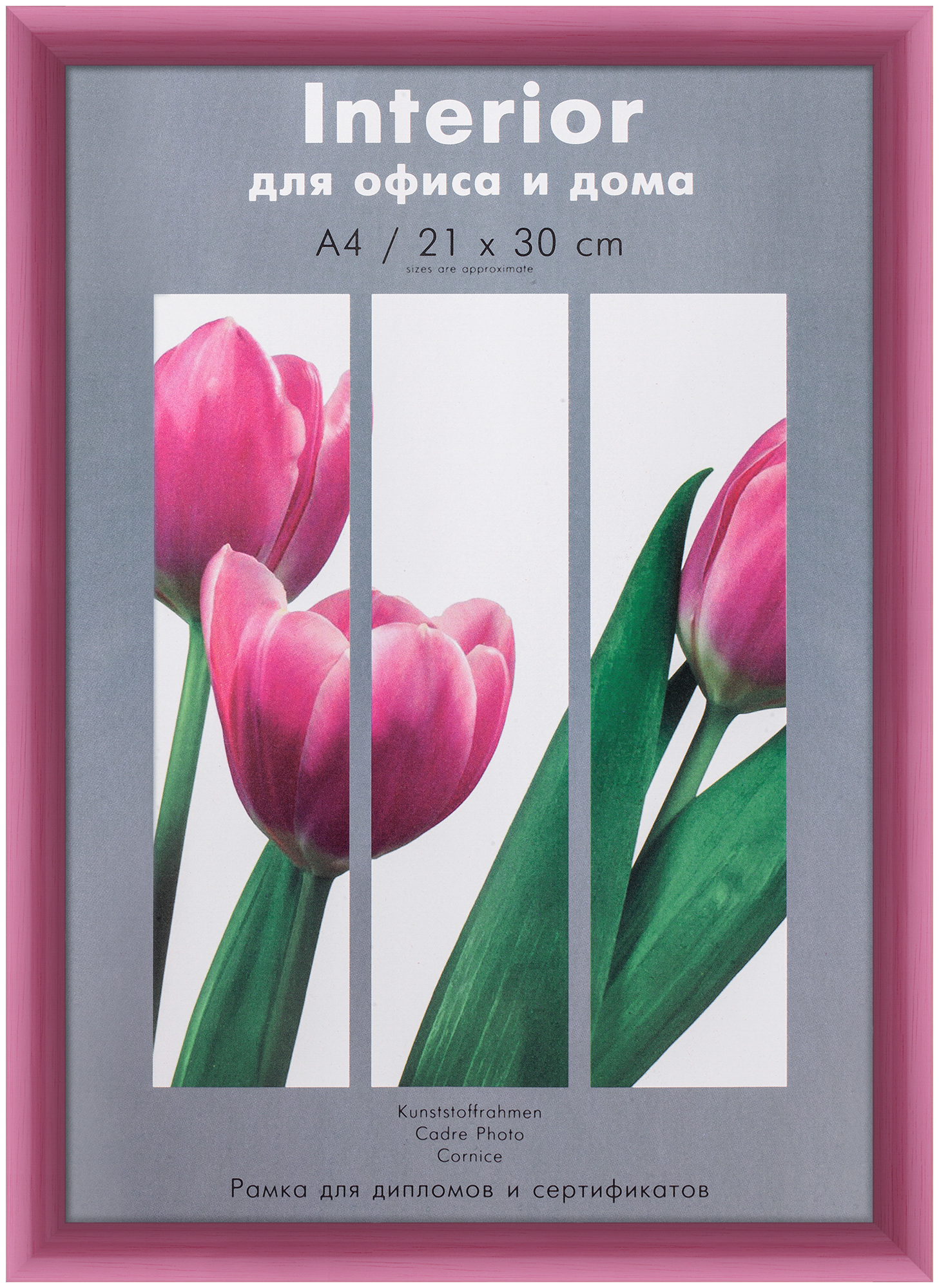 Светосила Радуга пластик 21x30 (A4) Розовая, со стеклом (26)