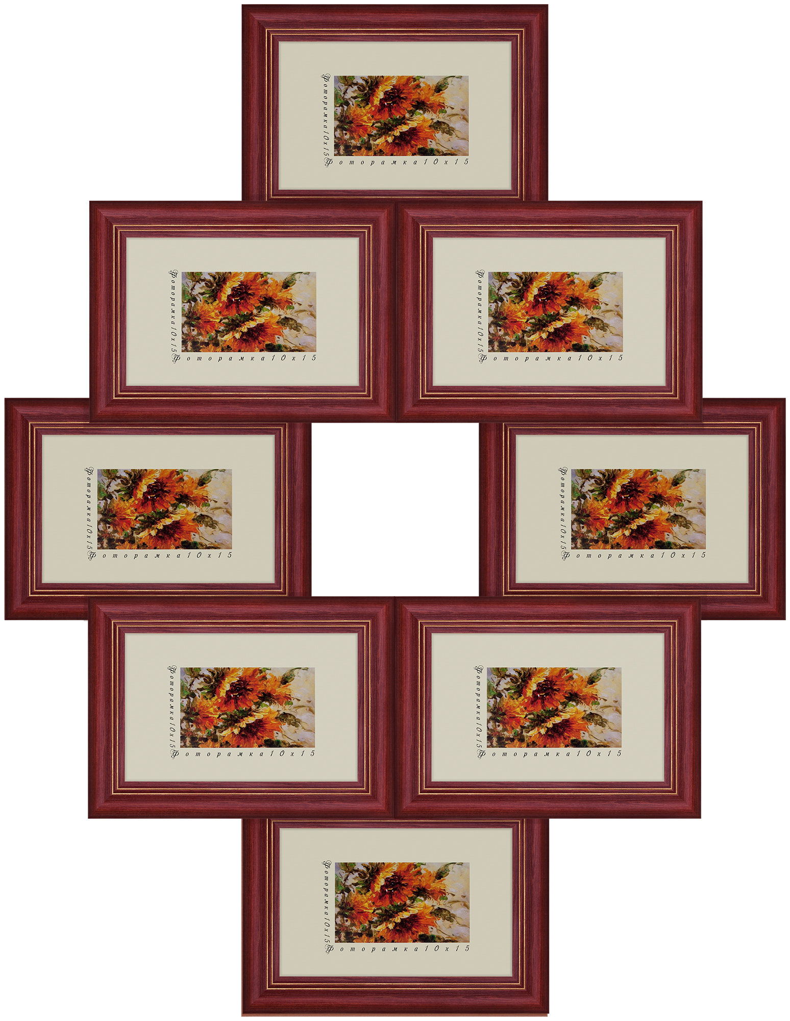 сосна на 8 фото 8x10*15 лакированная BUR 0013/2 (1)