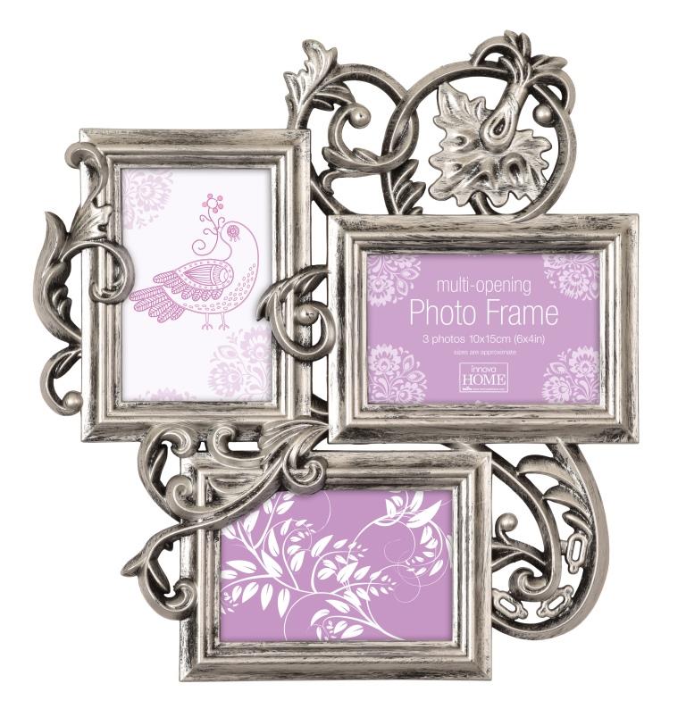 PI07201 Ф/рамка 3 фото 10*15 Milano VII Silver Effect (6)