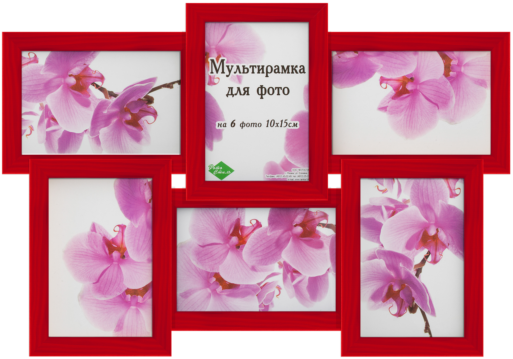 дерево на 6 фото 10х15 Алый (10)