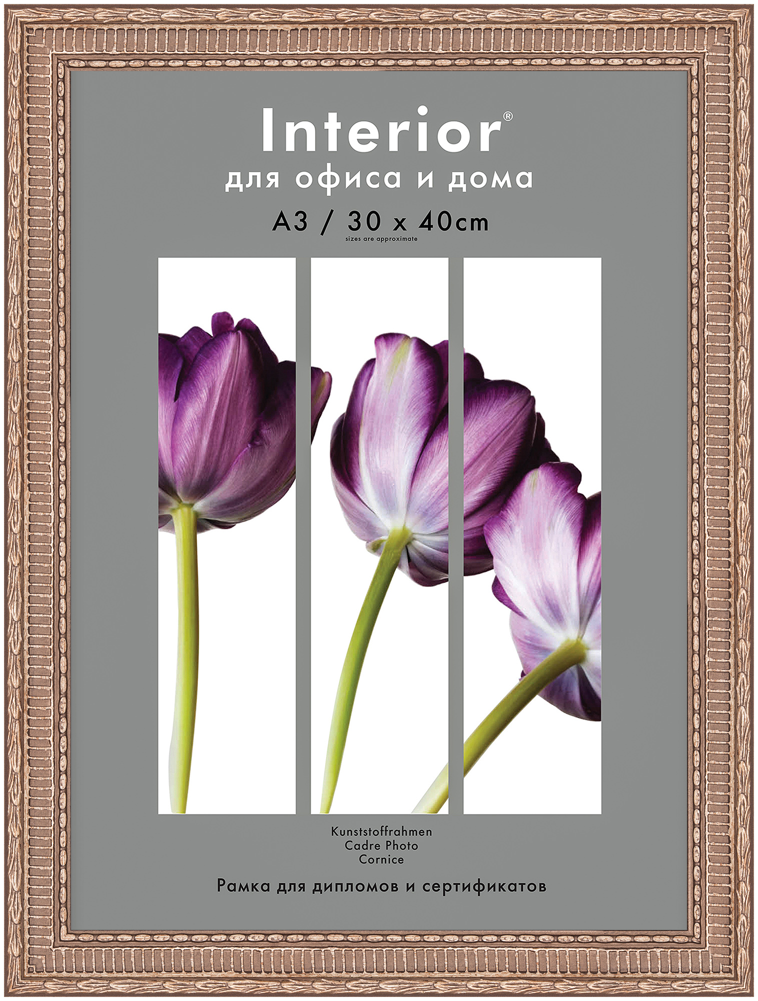 Interior 363G-12 30x40 пластик, серебро с вязью, состаренная (19)