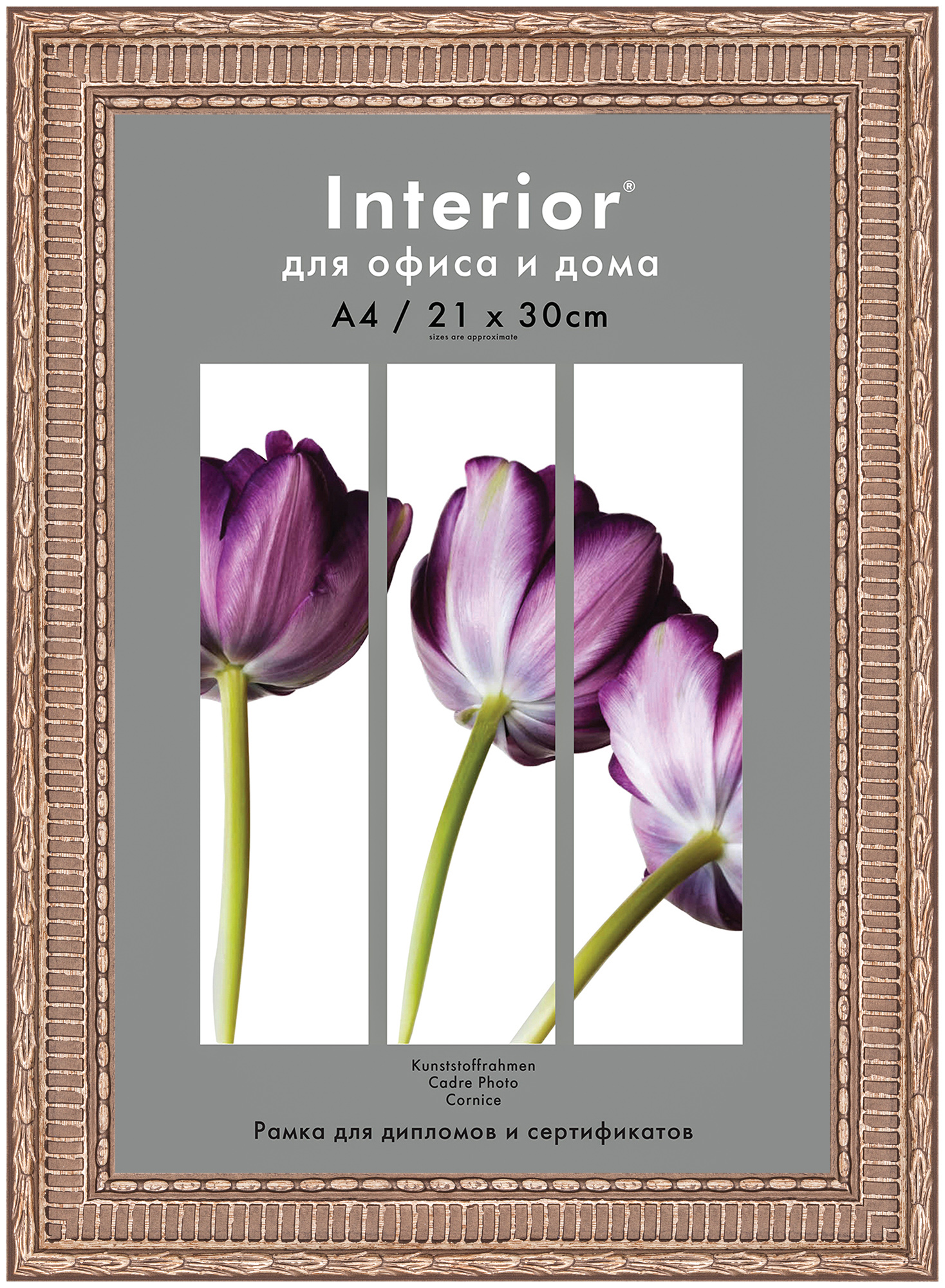 Interior 363G-8 21x30 (A4) пластик, серебро с вязью, состаренная ()