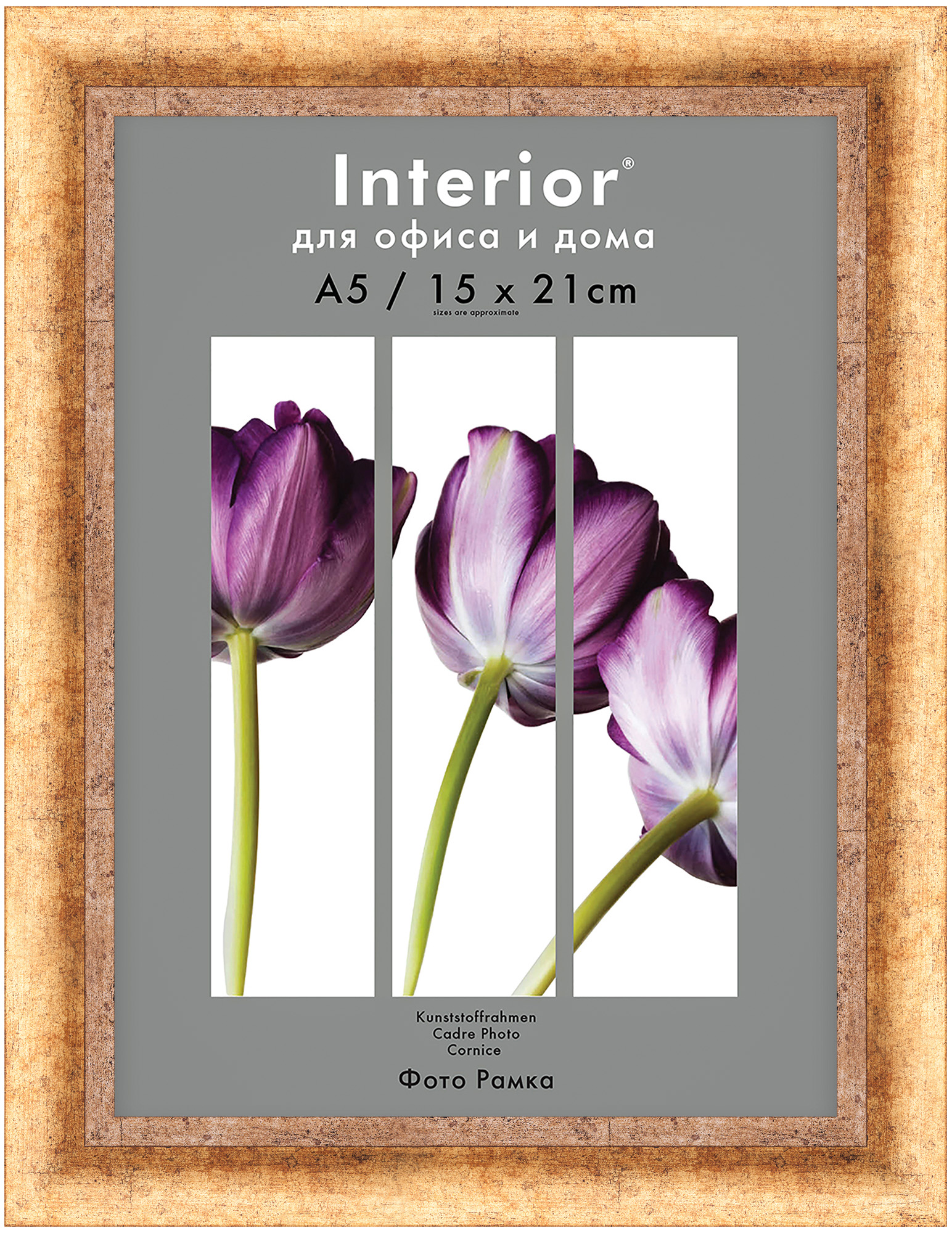 Interior 370G-6 15x21 (А5) пластик, состаренное золото (21)