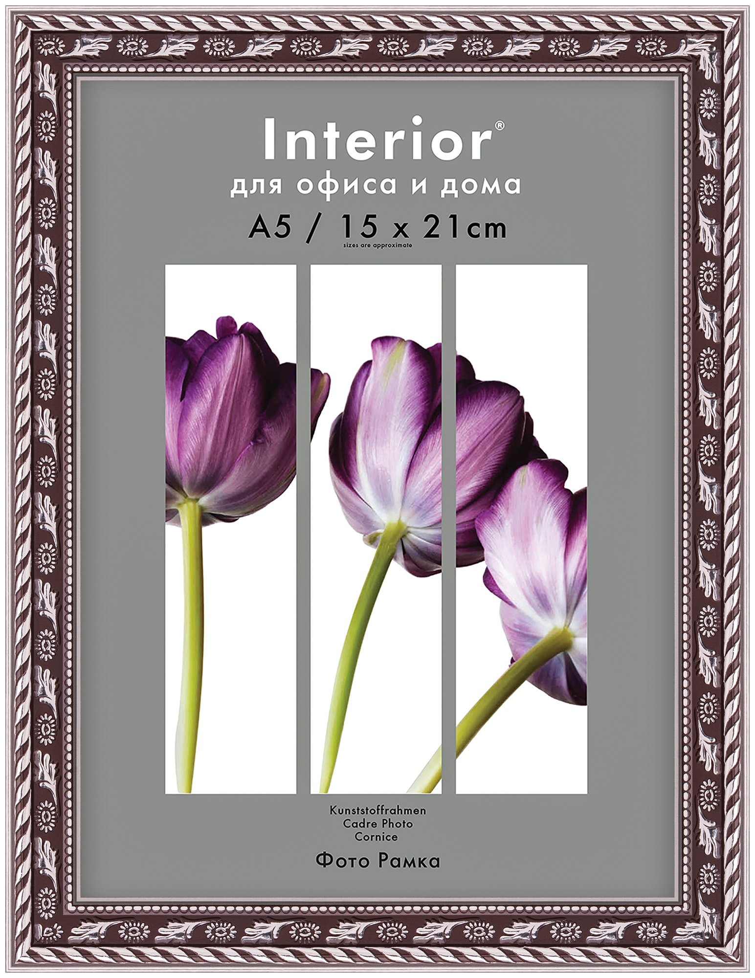 Interior 373G-6 15x21 (А5) пластик, серебро, серебряный кант и вязь (5)