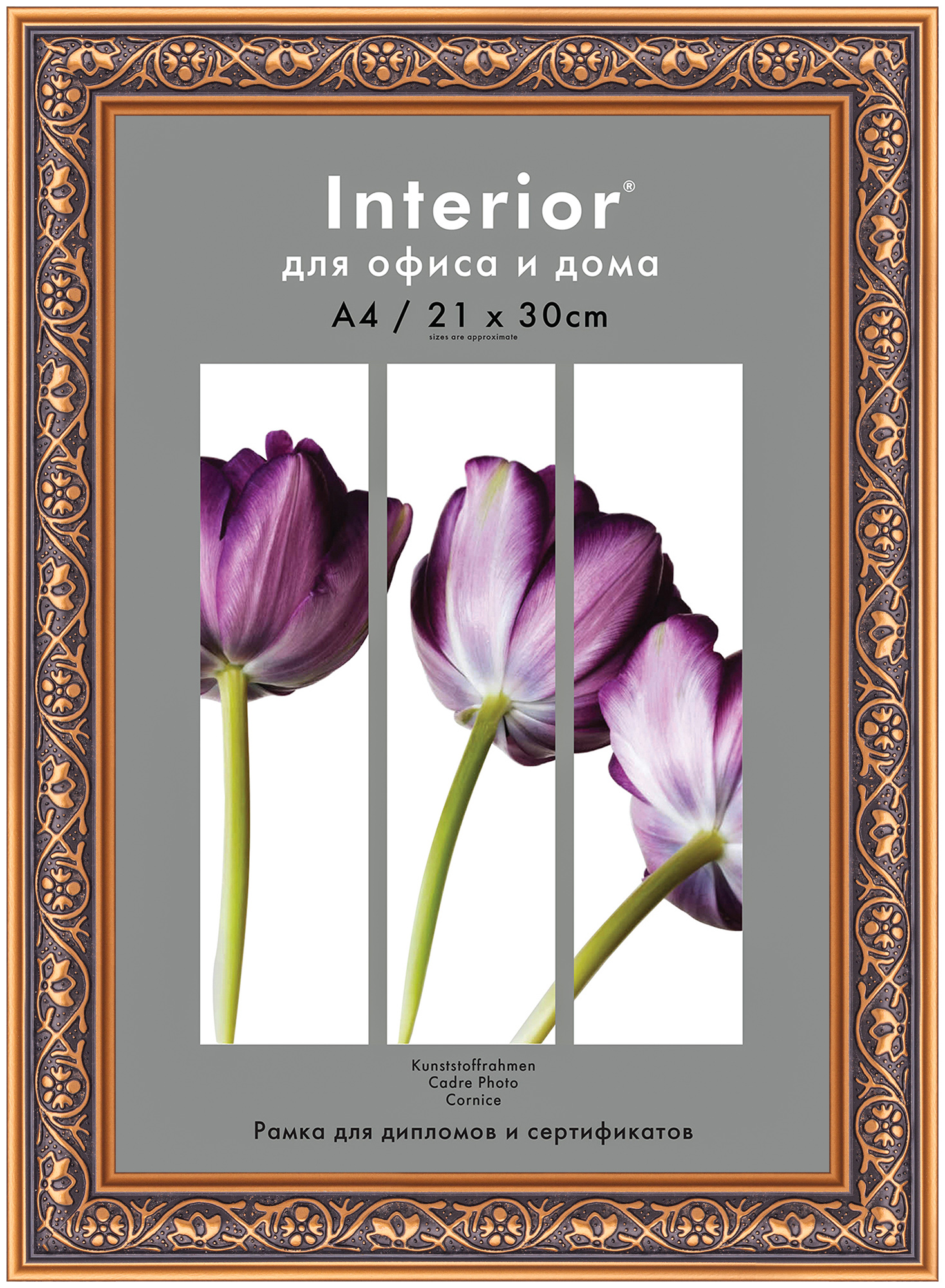 Interior 376G-8 21x30 (A4) пластик, медь, медная вязь (24)