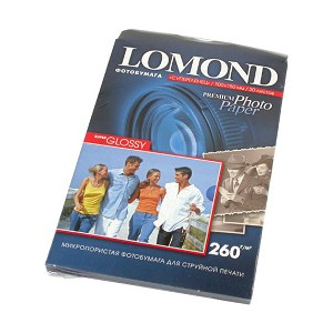 1103104 Lomond Premium 260 г/м2 односторонняя Super Glossy (20л) (60)