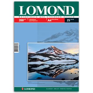 0102046 Lomond Бумага IJ А4 (глянц) 200г/м2 (25 л) (34)